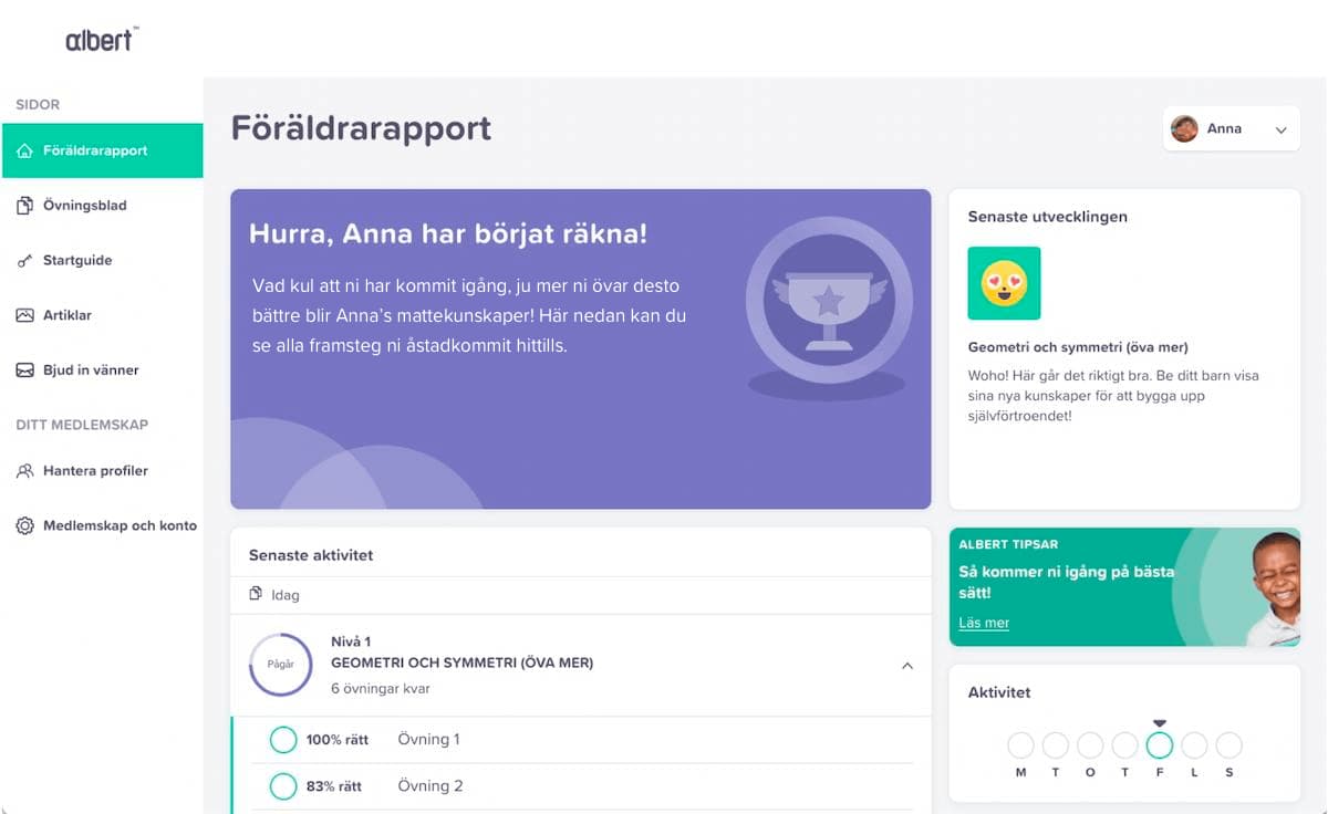 Hejalbert's Föräldrarapport